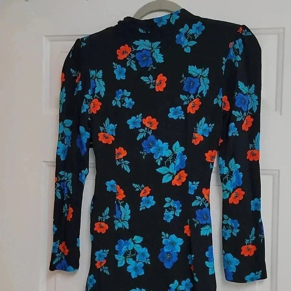 Maje Ripita Black Floral Print Dress - Picture 7 of 13